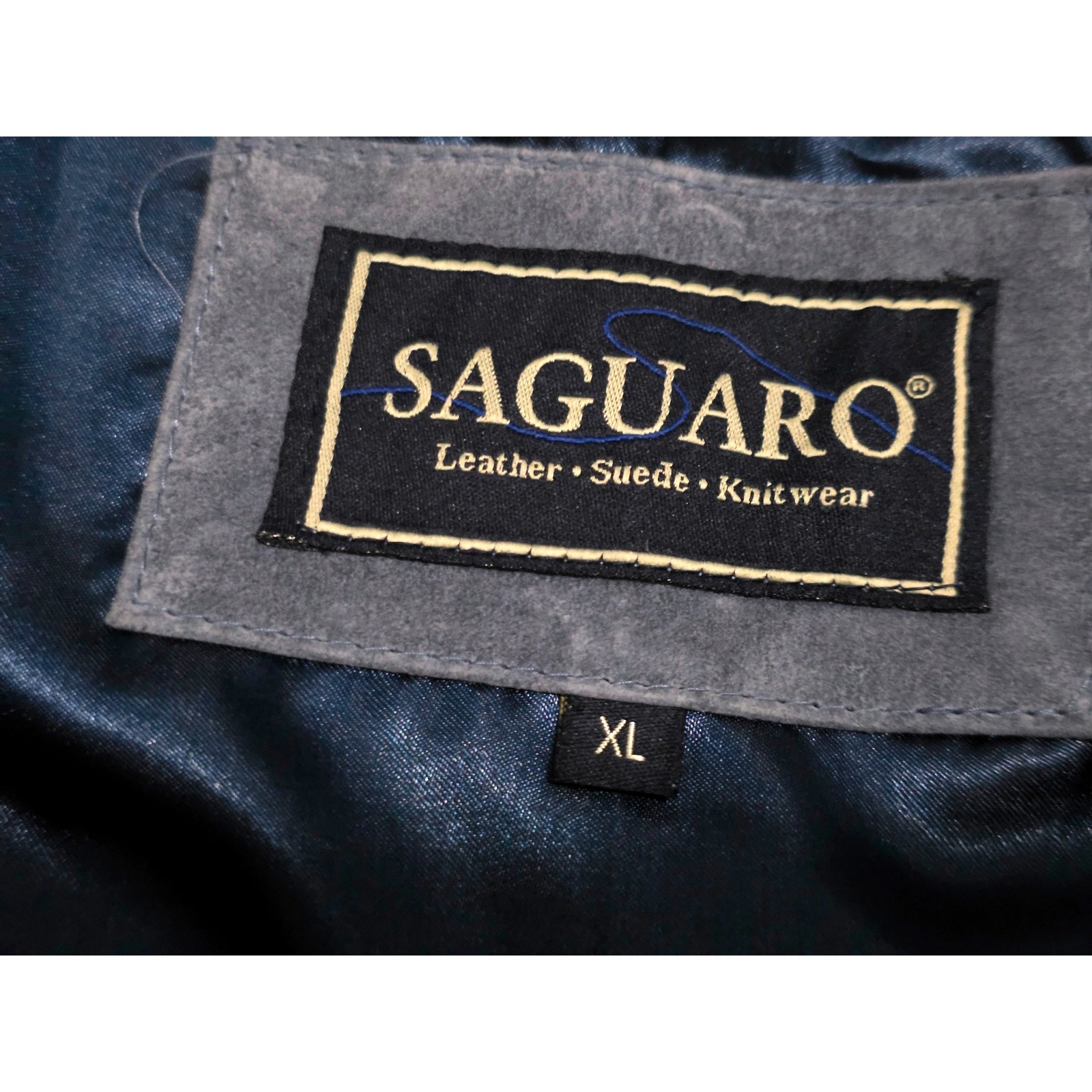 Saguaro Blue Gray Genuine Suede Leather Zip Up Vest Womens Xl 96512 India Nwt — image 6 of 8